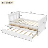 TIRAMISUBEST Twin Size Platform Bed Frame with Trundle, Solid Wood Storage Daybed with 3 Drawers - 4 of 4