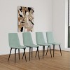 FURNIinspire Dining Tables 55" Modern Dining Table Set For 4, Rectangular Solid Wood Dining Table Metal Base And Legs, Suitable for Dining Room - 3 of 4