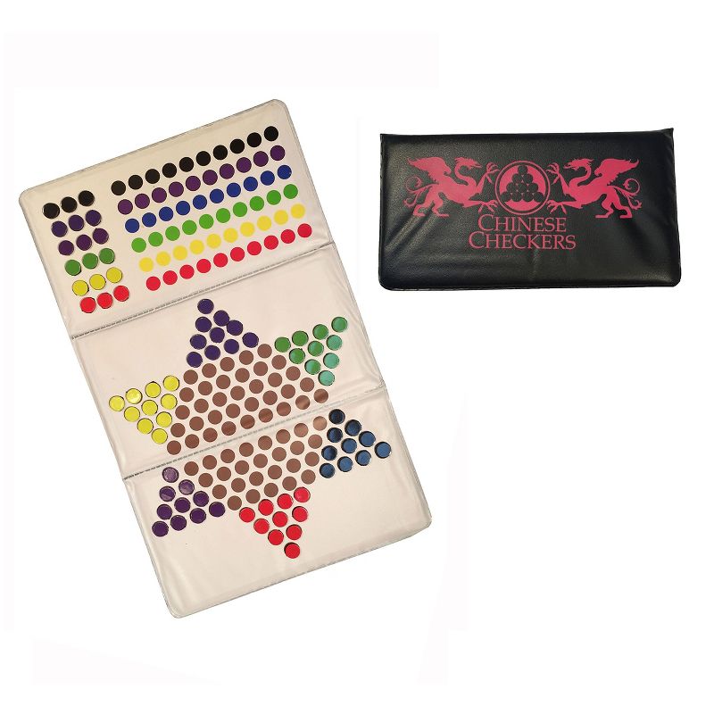 WE Games Magnetic Checkbook Chinese Checkers Game - Great for Travel, 1 of 7