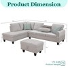MOONMISS 97" Polyester Fabric Sectional Sofa with Lift-top Storage Ottoman, Tufted Design - 2 of 4