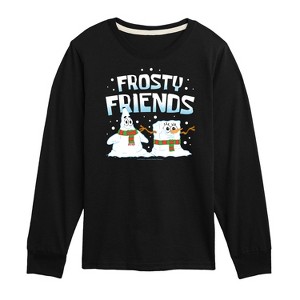 Boys' - SpongeBob SquarePants - Frosty Friends Long Sleeve Graphic T-Shirt - 1 of 4