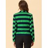 INSPIRE CHIC Women's Notched Collar Long Sleeve Button Front Striped Blazer - 4 of 4