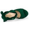 Allegra K Women's Lace Up Open Toe Platform Espadrille Wedge Sandals - 4 of 4