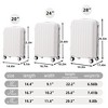 YONWAY Hardside Luggage Sets, 3 pcs Spinner Suitcase, ABS Lightweight Suitcase, 360° Spinner Wheel Luggage, with Cup Holder & USB Port - 3 of 4