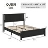 CAVINAS Queen Size Bed Frame, Platform Bed Frame with Wood Headboard and Footboard, Charging Station and LED Lights - 3 of 4