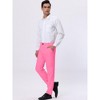 Lars Amadeus Men's Flat Front Straight Fit Solid Color Wedding Prom Dress Pants - 4 of 4