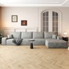 Whisen Convertible Sleeper Sofa Bed, Plush Corduroy Fabric, Back Support with Pillow - 2 of 4