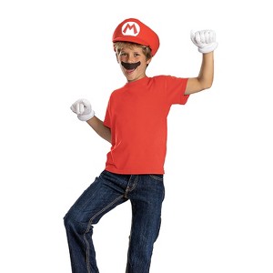 Disguise Boys' Super Mario Elevated Mario Accessory Kit Costume - Size One Size Fits Most - Red - 1 of 4