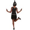 HalloweenCostumes.com Onyx Flapper Costume for Women - 2 of 3