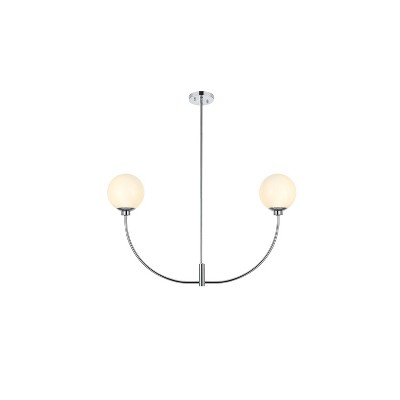 Elegant Lighting Nyomi 42-Inch Satin Gold Chandelier with Tiered Illumination
