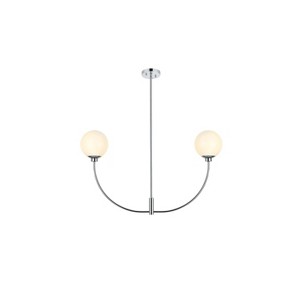 Elegant Lighting Nyomi 36 inch chandelier in Chrome - 1 of 4