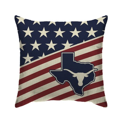 NCAA Texas Longhorns Americana Decorative Throw Pillow