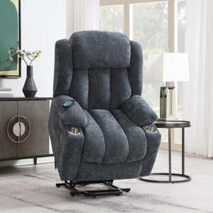 Grungis Linen Lift Massage Chairs for Elderly,Recliner Chairs with 8-Point Vibration Massage and Lumbar Heating for Living Room - 1 of 4