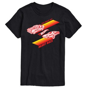 Men's - Hot Wheels - Valentine's You Make My Heart Race Short Sleeve Graphic T-Shirt - 1 of 4