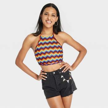 Pride Adult Knitted Halter Top - Chevron