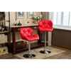 NicBex Dining Chairs Set of 2 Stool Upholstered Chair Adjustable Height Hidraulic Bar Stools with Chrome Base for Kitchen, Home Bar - 3 of 4