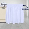 Wrap Around Ruffled Bed Skirt, 22 Drop, Easy To Put on, Dust Ruffles, White 37"x72"X22" - 4 of 4