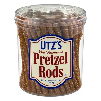 Utz Old Fashioned Pretzel Rods Barrel - 27oz