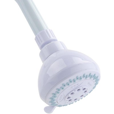 OakBrook White PVC 3 settings Wallmount Showerhead 1.8 gpm
