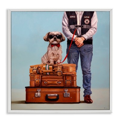 Stupell Industries Funny Service Human Dog, 17" x 17"