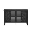 TIRAMISUBEST Retro TV Stand for TVs up to 43 Inches,Entertainment Center with 4 Doors and Solid Wood Legs - 4 of 4