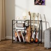MOEPISY Record Player Stand, 3 Tier Guitar Stand for Acoustic, Electric Guitar, Bass Stand Black - 2 of 4