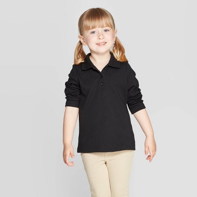 toddler girl long sleeve polo shirts