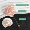 Unique Bargains Ribbon Alloy Outdoor Wedding Rose Flower Lapel Pin 48 Pcs - 2 of 4