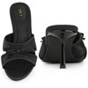 BLISSFUL STEP Women's Open Toe Satin Stiletto Heel Sandals - 2 of 4