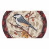 Earth Rugs Wildlife Chickadee Printed Coaster – 5"x5" Jute Round, Hand-Stenciled Rustic Bird Table Accent - 3 of 3