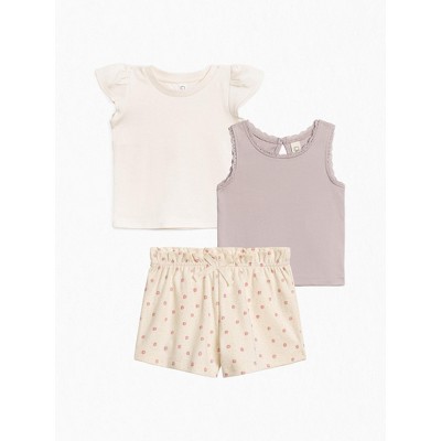 3-Piece Organic Toddler Girls Summer Bundle