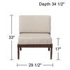Teal Island Designs Napa Modular Natural Dark Oil Acacia Armless Chair - 4 of 4