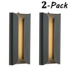ALOADECOR H15" Matte Black Integrated LED a Wall Sconce with Acrylic Shade Modern Outdoor Wall Light with Dusk to Dawn Sensor for Garage (2 Pack) - 4 of 4