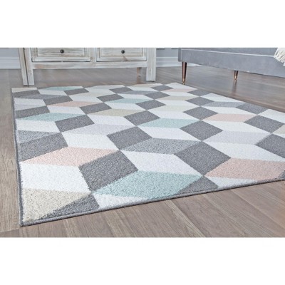 Earl Grey 8' x 10' Geometric Gray Synthetic Area Rug