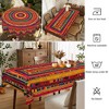 LOVEVOOK Washable Round Boho Tablecloth, Rectangle Bohemia Table Cover for Party Picnic Dinner Christmas Decor Indoor and Outdoor - 3 of 4