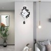 Modern Wall Clock Living Room Decor Large Wooden Black Silent Clock with Pendulum Non Ticking for Bedroom Office Kitchen Home - 4 of 4