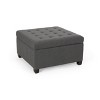 Isabella Contemporary Tufted Fabric Storage Ottoman - Christopher Knight Home - 2 of 4