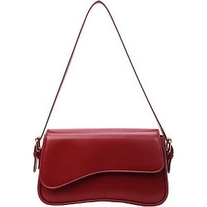 Shoulder Bag for Women Y2K Trendy Purse Vegan Leather Hobo Handbags Clutch Saddle Bag with 2 Removable Strap - 1 of 4