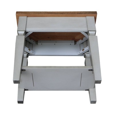 Vista Distressed Hickory and Stone Finish Side Table