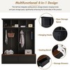 Sapphtopaz 4-in-1 Hall Tree with Drawers&Storage Space Entryway Coat Rack with 6 Hook&Wood Grain Shoes Bench Coat Hooks for Entryway,Hallway - 2 of 4