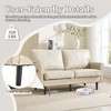 CAVINAS Mid Century Modern Loveseat Sofa, 2 Seater Sofa Couches for Living Room, Comfy Couch with USB & Removable Pillow Cover - 4 of 4