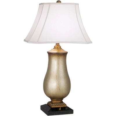 Barrett Tarnished Silver Urn Table Lamp with Convenience Outlets