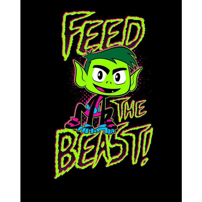 Teen Titans Go Feed the Beast Black T-shirt Toddler Boy to Youth Boy, 2 of 4
