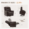 Power Lift Recliner Chair for Elderly, PU Leather Electric Recliner with Remote, Padded Backrest for Living Room & Bedroom, Dark Brown - 2 of 4
