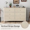 Fluted Dresser with Drawer, Modern Dressers for Bedroom, Natural Wood Dresser Organizer Dresser with Blister Drawers - 4 of 4