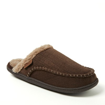 Dearfoams Men's Matthew Moccasin Toe Scuff House Slipper