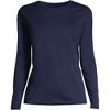 Lands' End Women's Relaxed Supima Cotton Long Sleeve Crew Neck T-Shirt - 3 of 4