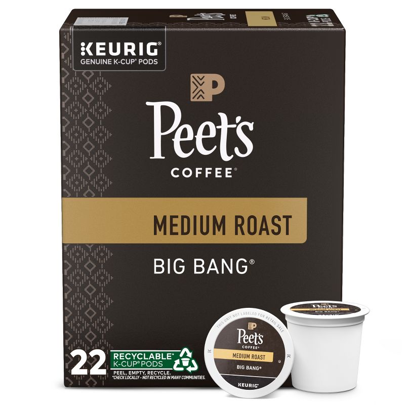 Peet's Big Bang Medium Roast Coffee - Keurig K-Cup Pods, 1 of 5