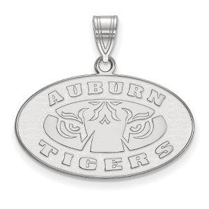 Black Bow Jewelry 14k White Gold Auburn Tigers NCAA Medium Pendant - 1 of 3