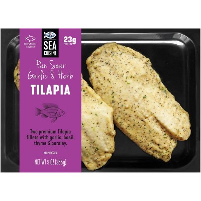 Sea Cuisine Pan Sear Garlic & Herb Tilapia - Frozen - 9oz